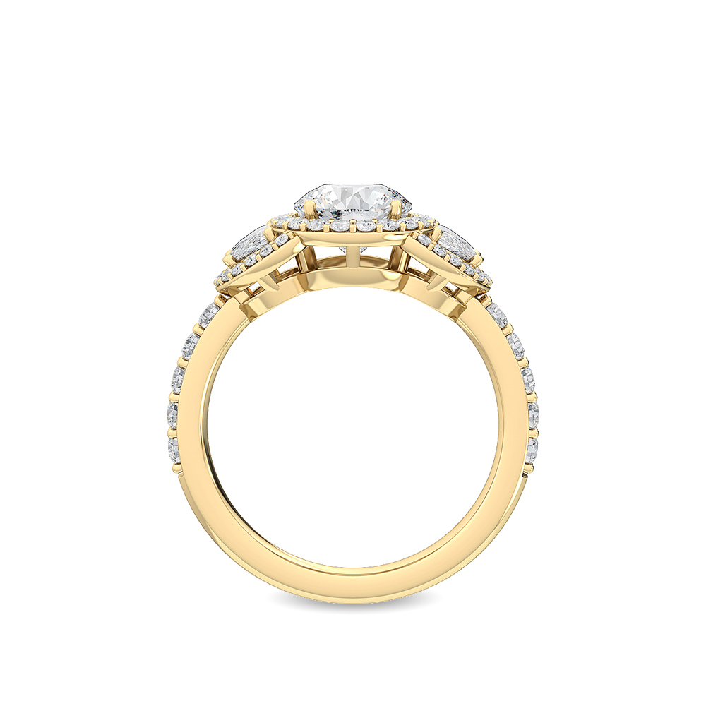 14K Yellow Gold Diamond Engagement Ring