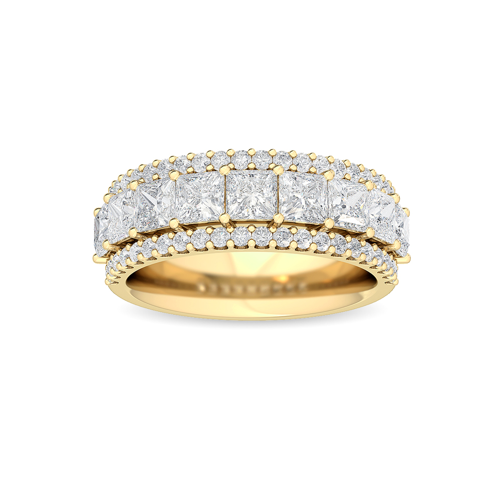 14K Yellow Gold . tw. Diamond Stackable Ring