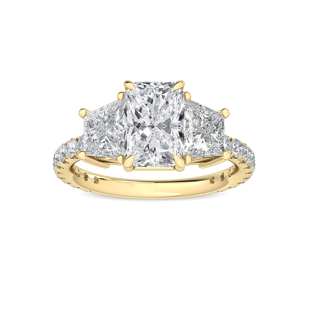 14K Yellow Gold Diamond Engagement Ring