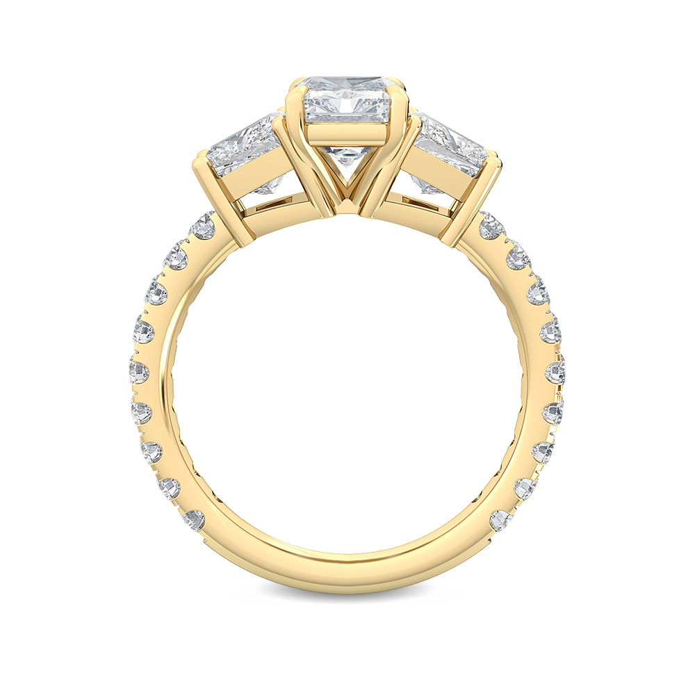 14K Yellow Gold Diamond Engagement Ring