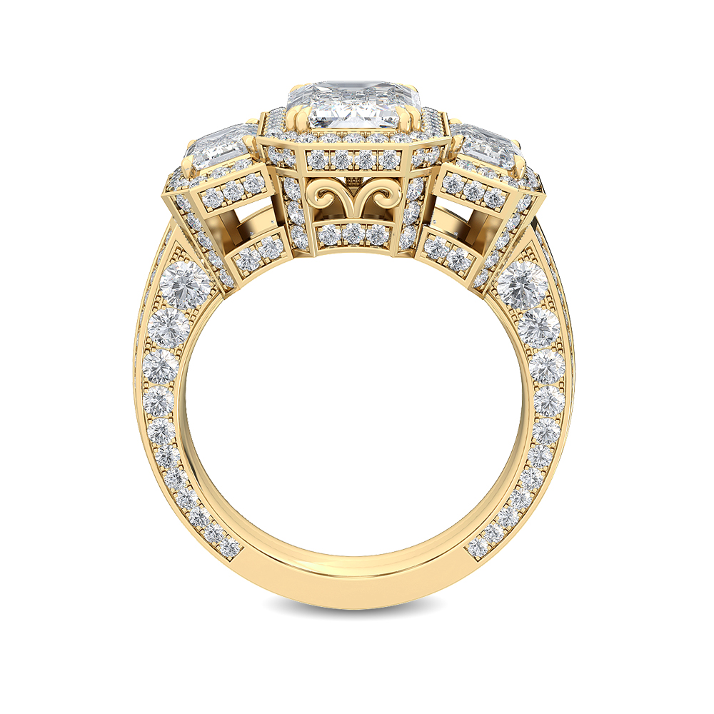 14K Yellow Gold Diamond Engagement Ring