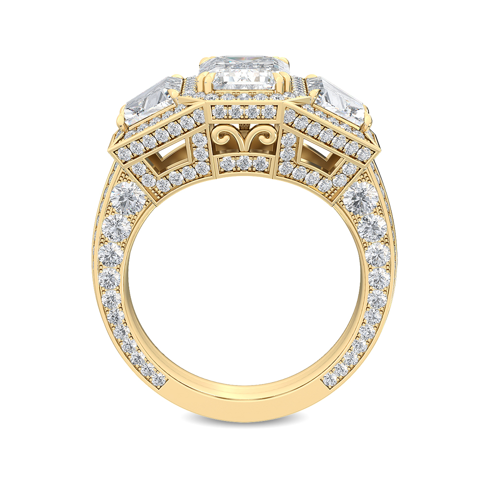 14K Yellow Gold Diamond Engagement Ring