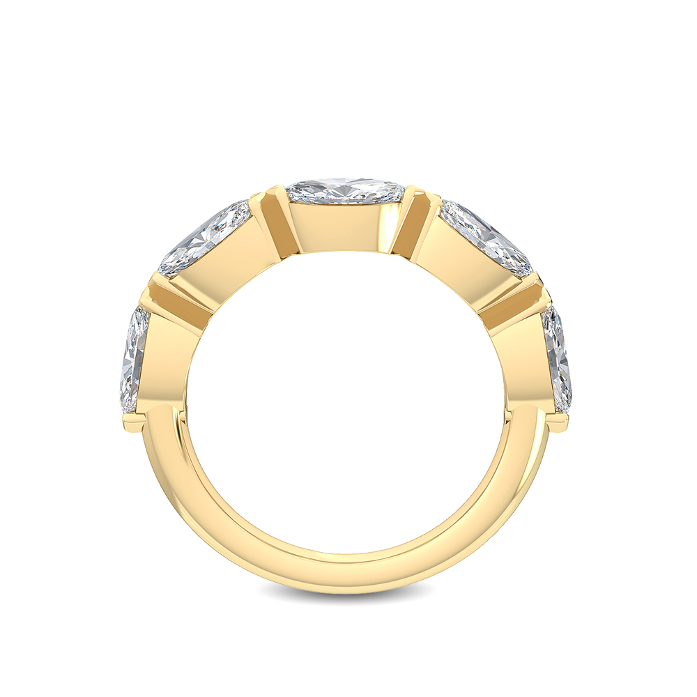 14K Yellow Gold Marquise Cut . tw. Diamond Stackable Ring