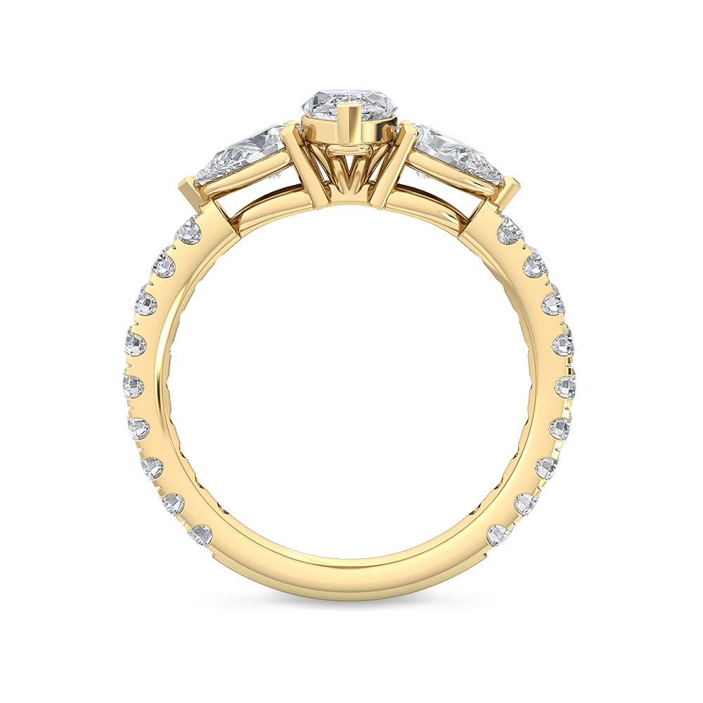 14K Yellow Gold Diamond Engagement Ring