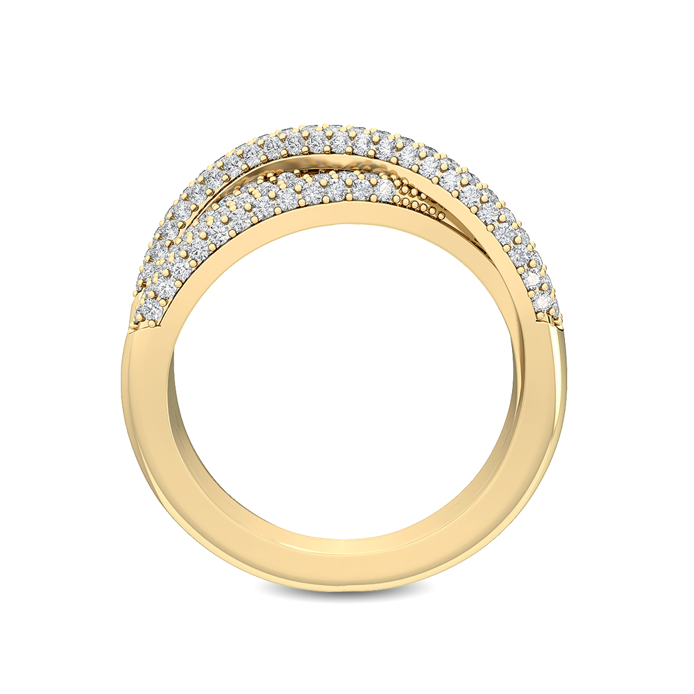 14K Yellow Gold Diamond Stackable Ring