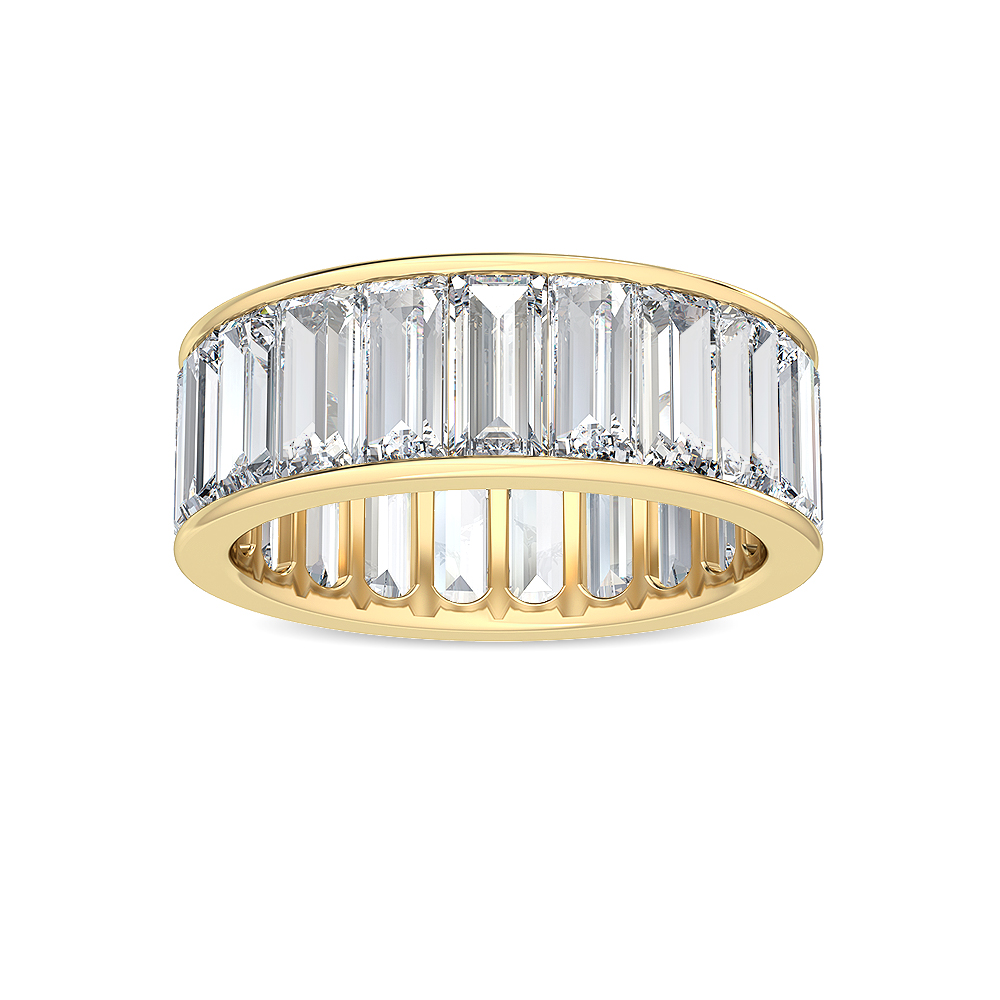 14K Yellow Gold . tw. Baguette Cut Diamond Eternity Band