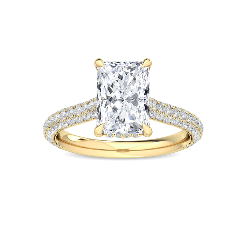 14K Yellow Gold Diamond Engagement Ring