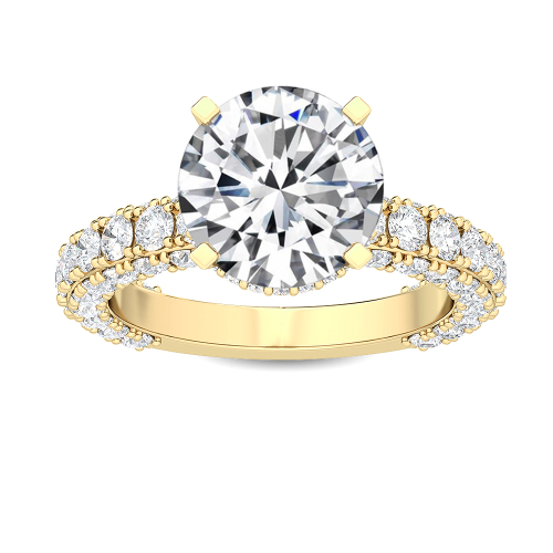 14K Yellow Gold Diamond Engagement Ring
