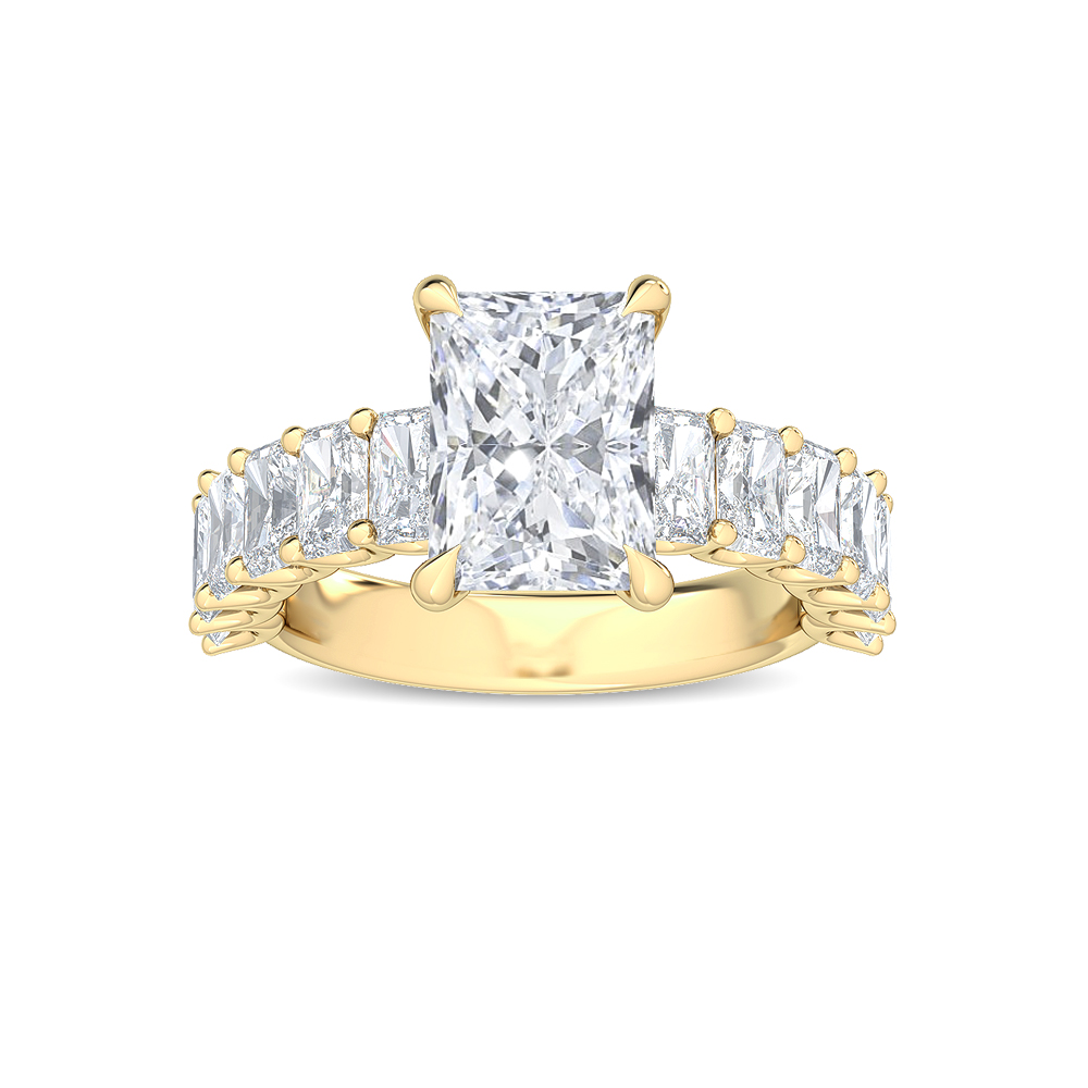 14K Yellow Gold Diamond Engagement Ring