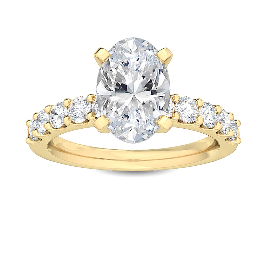 14K Yellow Gold Diamond Engagement Ring