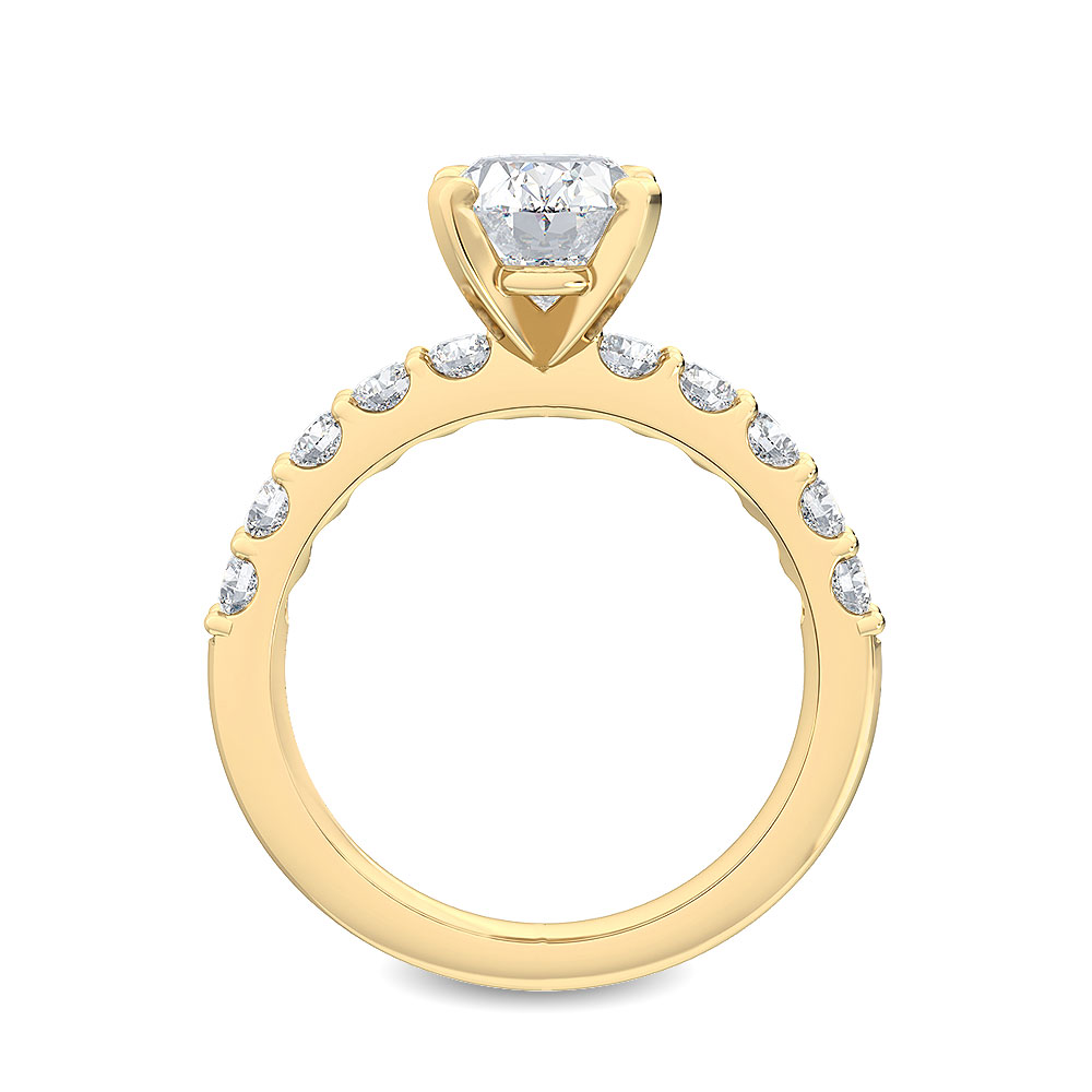 14K Yellow Gold Diamond Engagement Ring