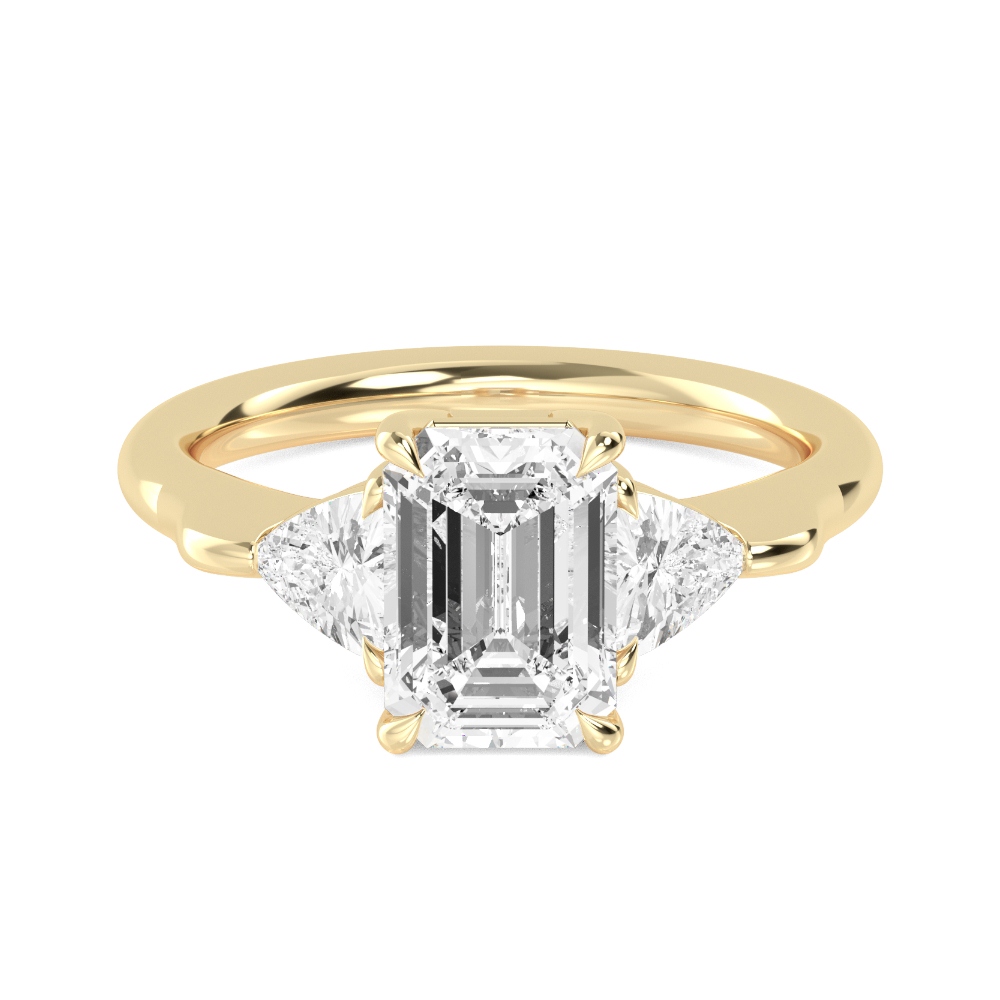 14K Yellow Gold Diamond Engagement Ring