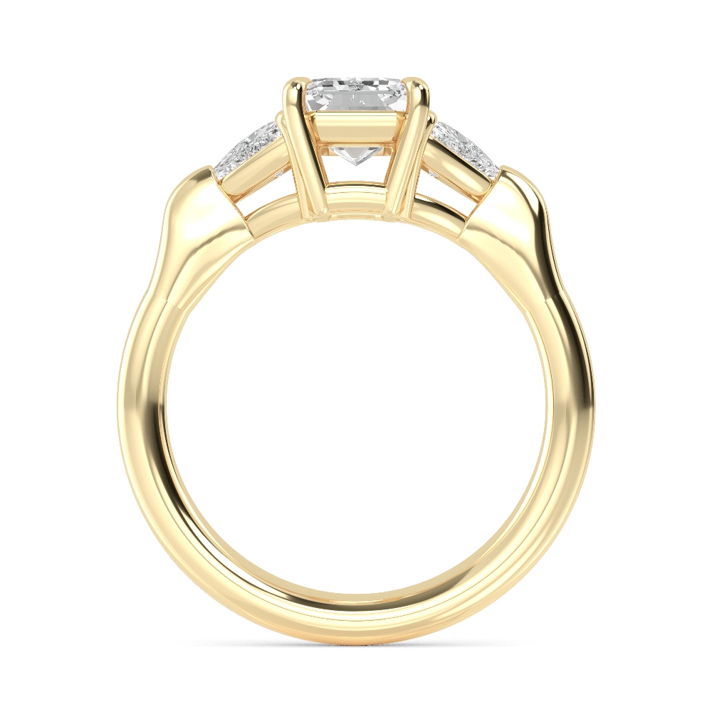 14K Yellow Gold Diamond Engagement Ring