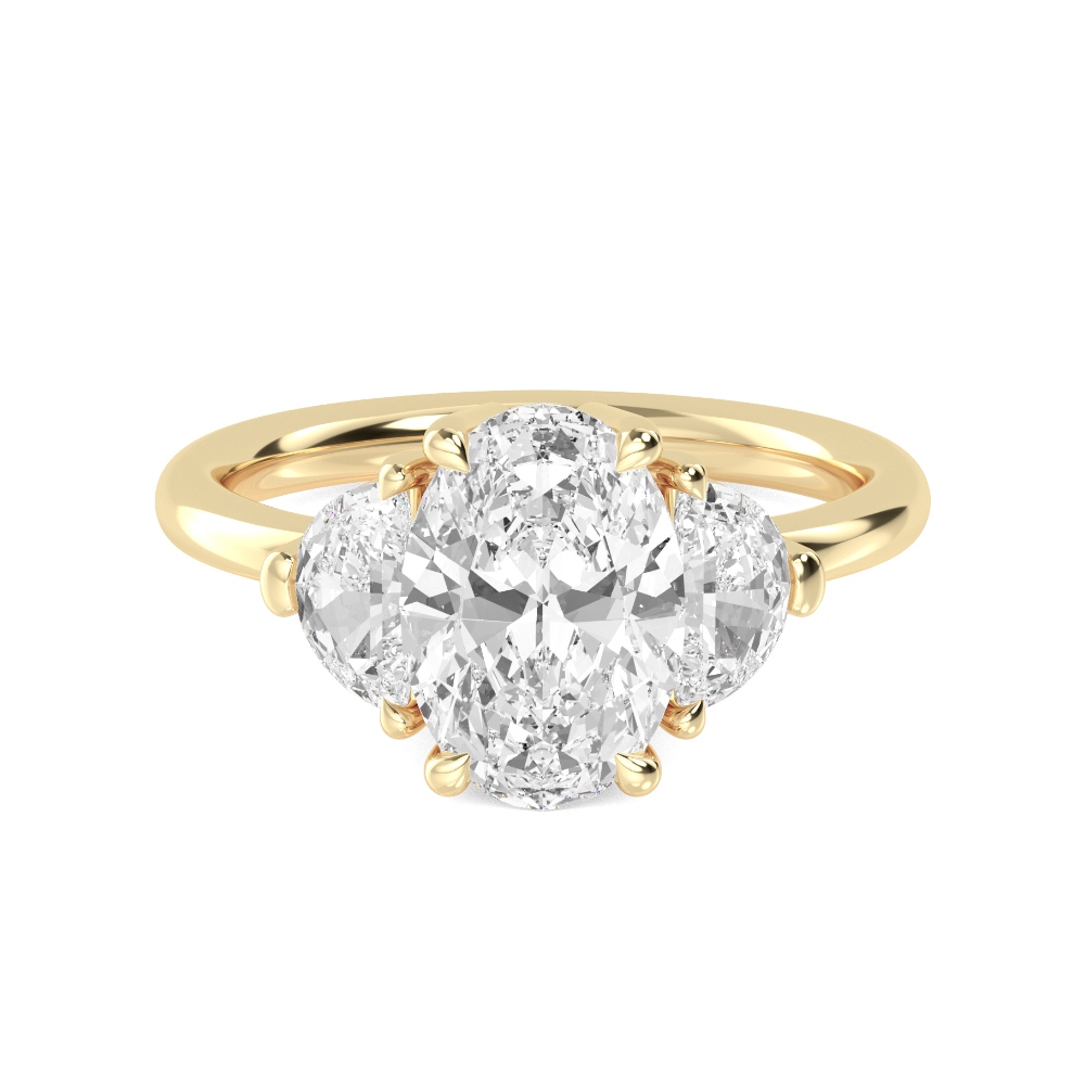 14K Yellow Gold Diamond Engagement Ring