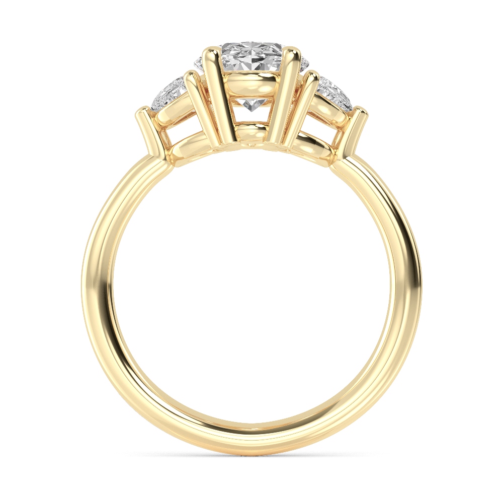 14K Yellow Gold Diamond Engagement Ring