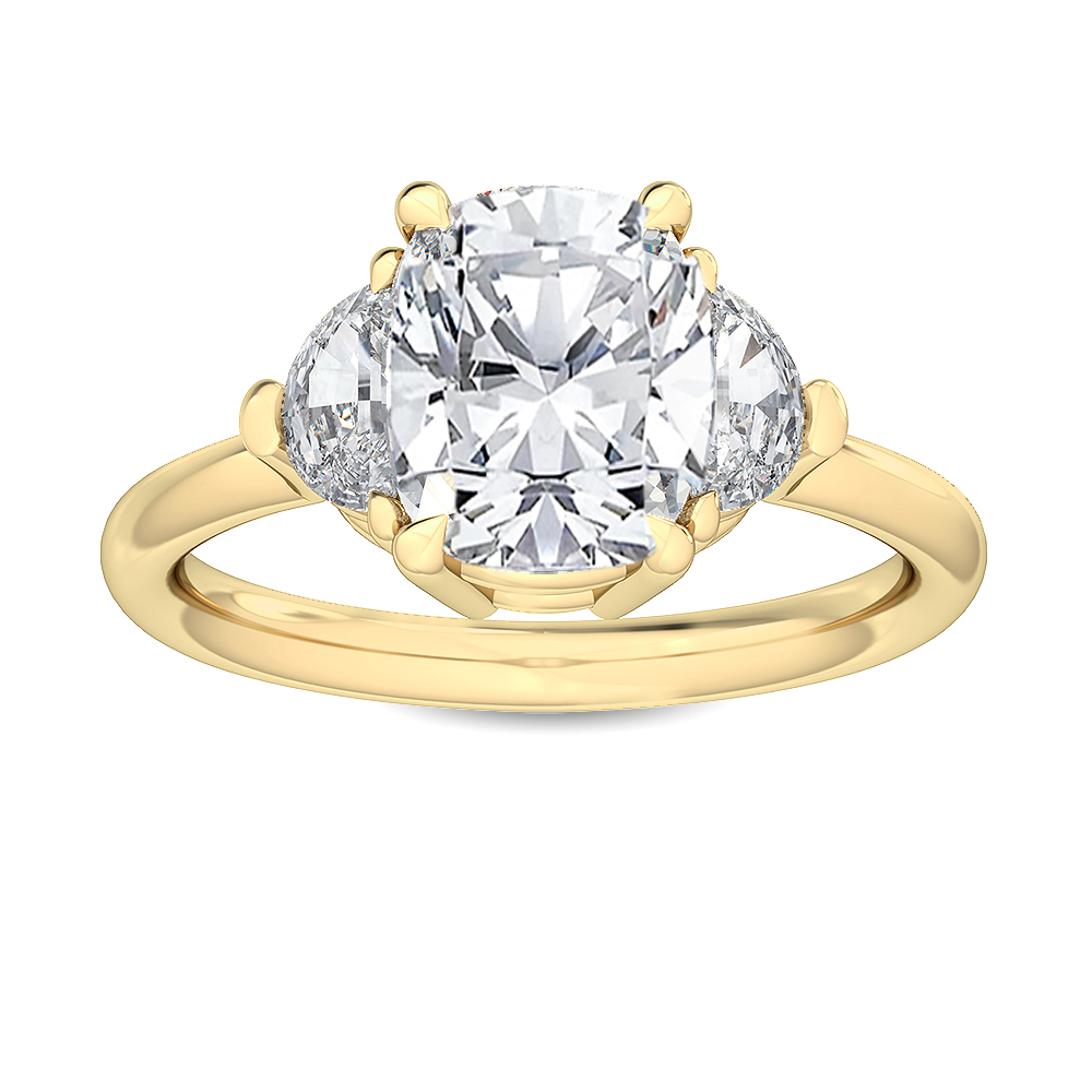 14K Yellow Gold Diamond Engagement Ring