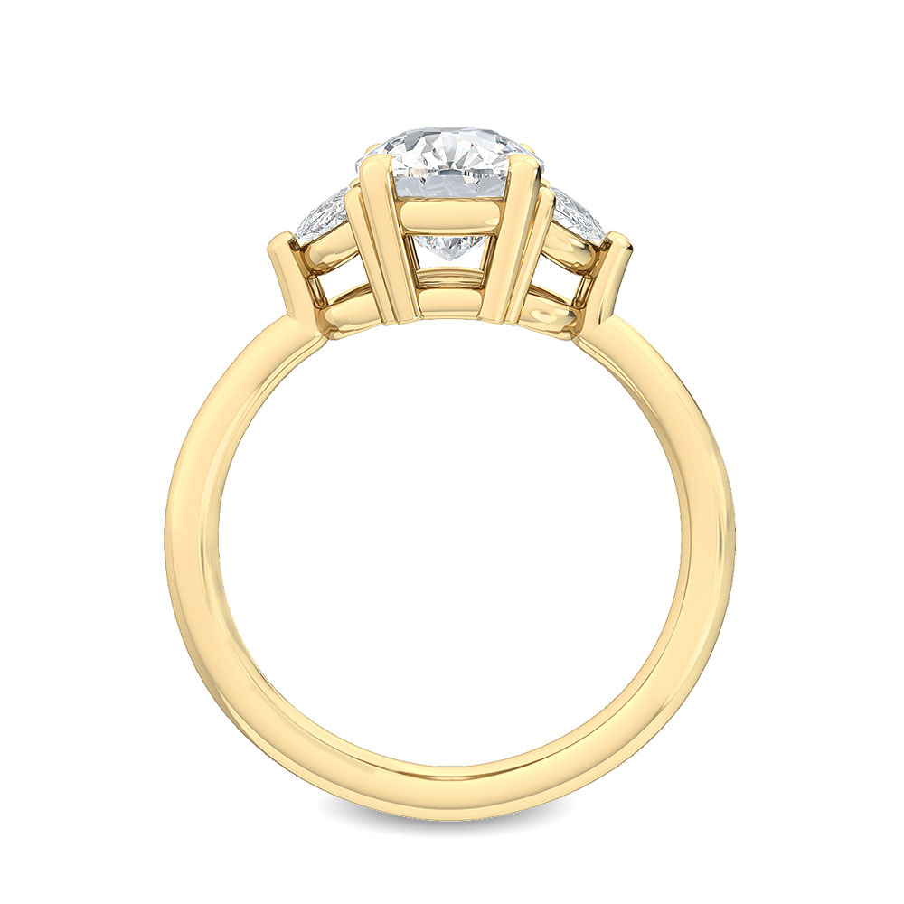 14K Yellow Gold Diamond Engagement Ring