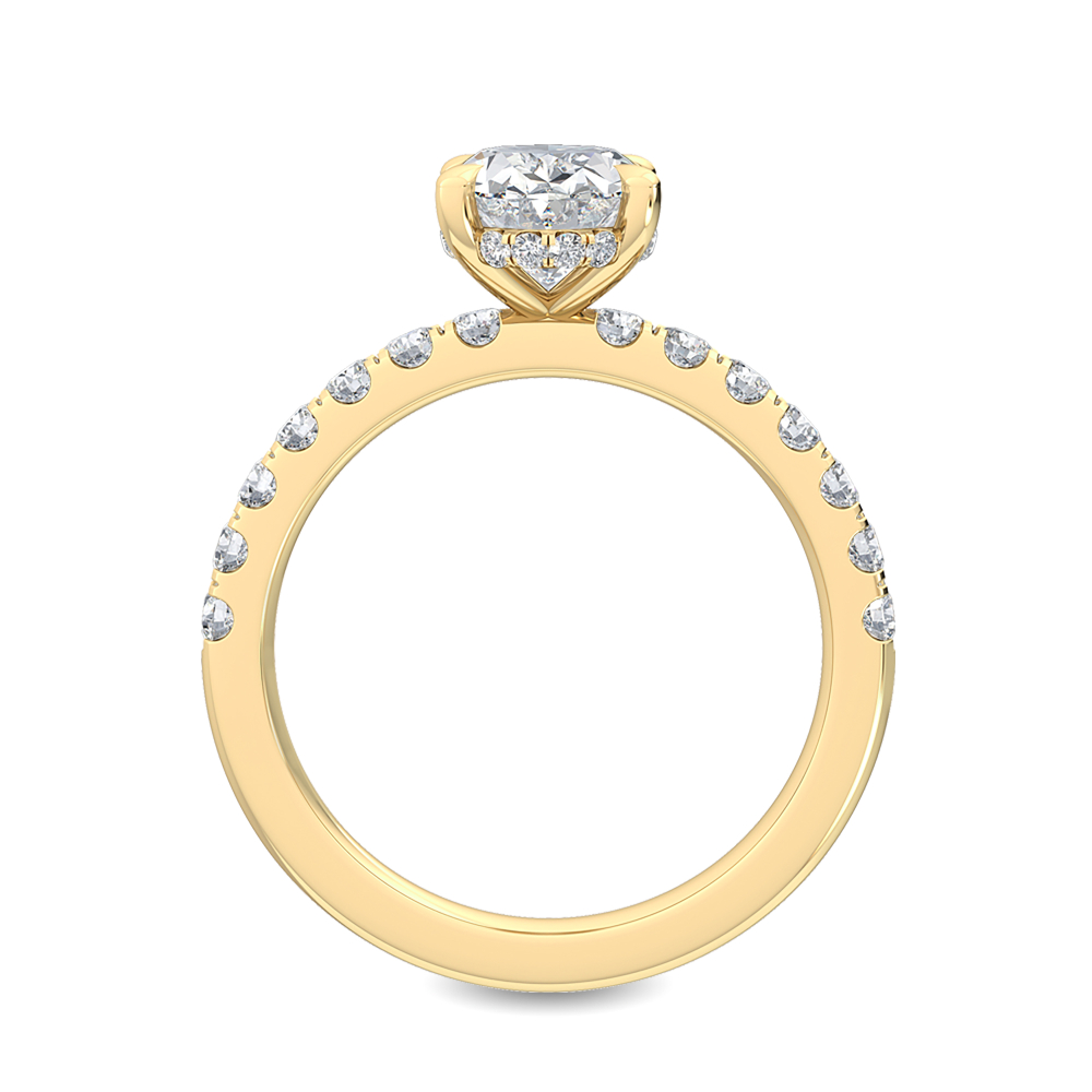 14K Yellow Gold Diamond Engagement Ring
