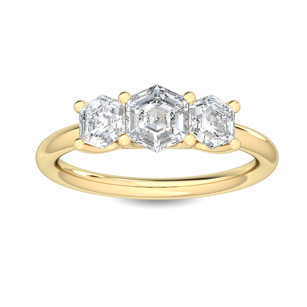 14K Yellow Gold Diamond Engagement Ring