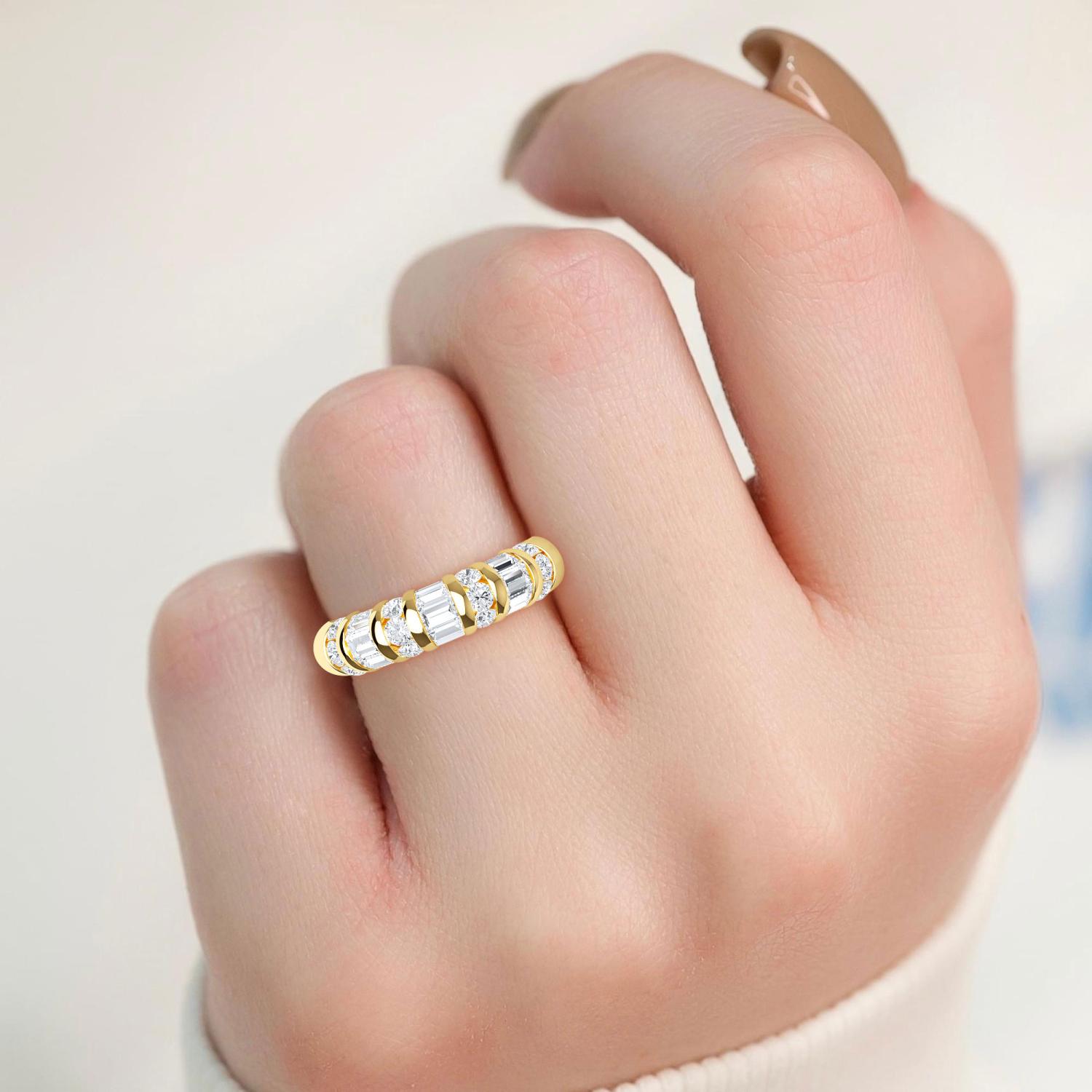 14K Yellow Gold Diamond Ring