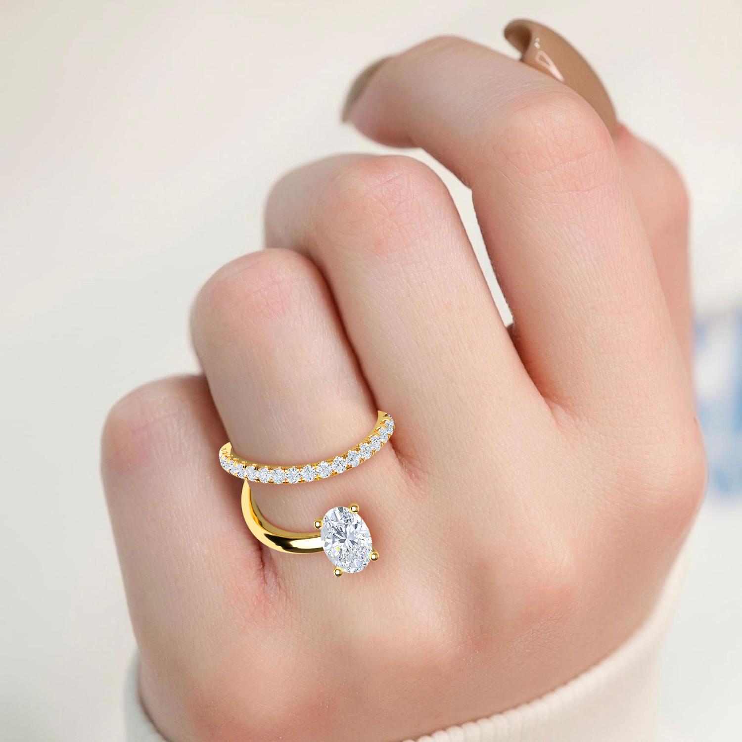 14K Yellow Gold Diamond Ring
