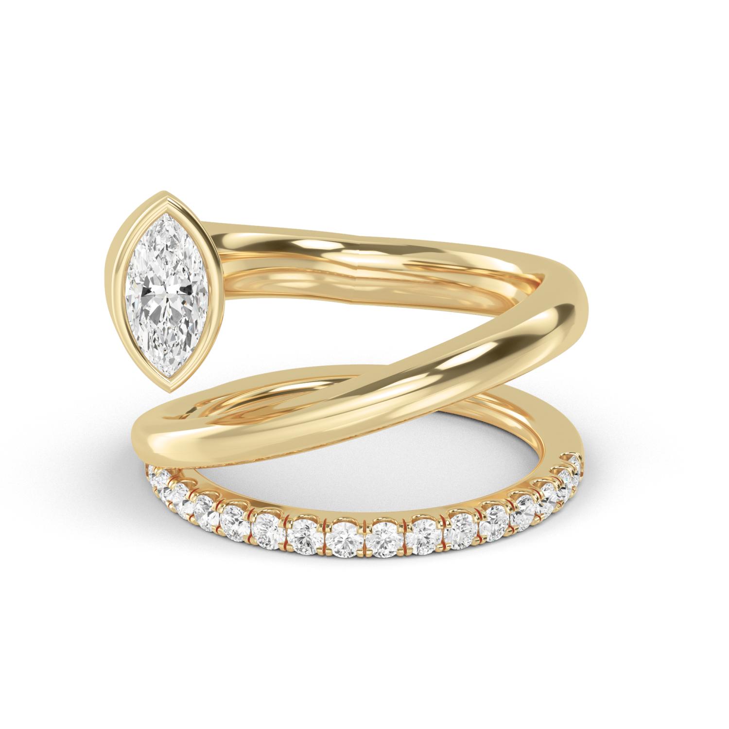 14K Yellow Gold Diamond Ring