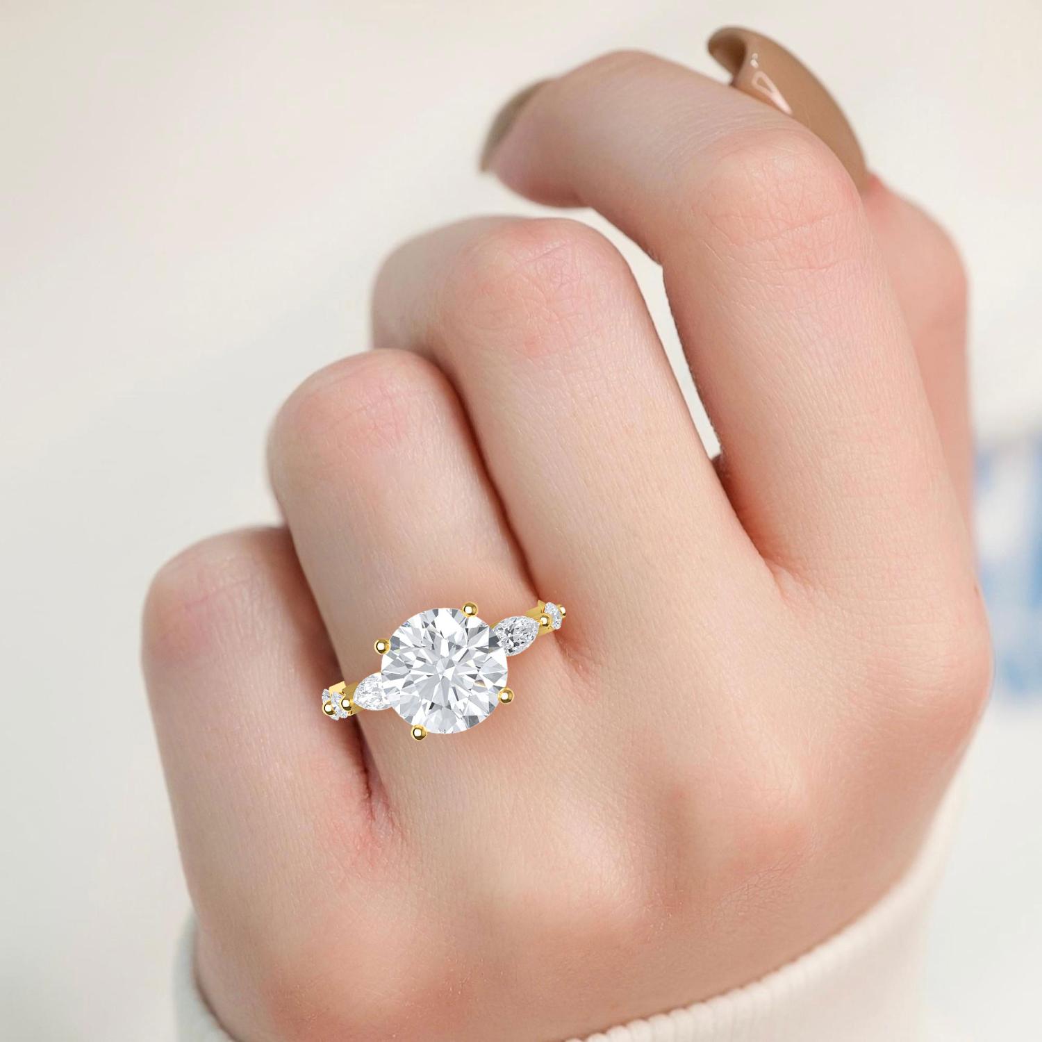 14K Yellow Gold Diamond Ring
