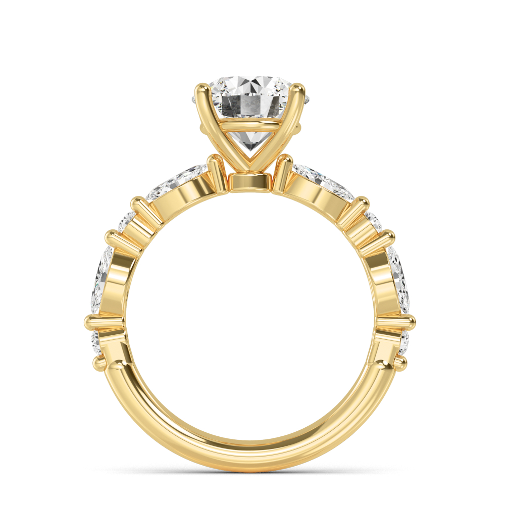 14K Yellow Gold Diamond Engagement Ring