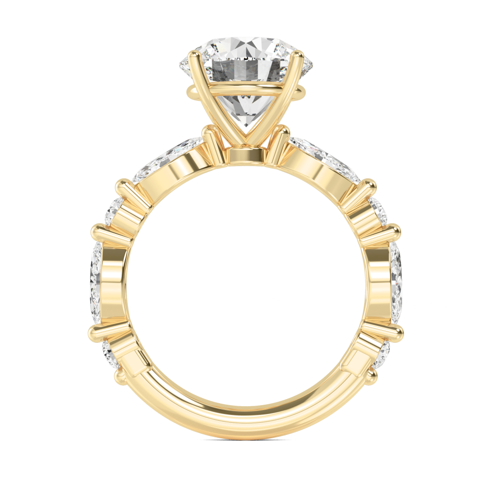 14K Yellow Gold Diamond Engagement Ring