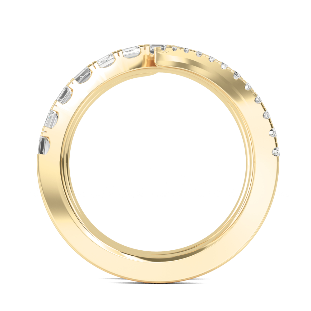 14K Yellow Gold Diamond Stackable Ring
