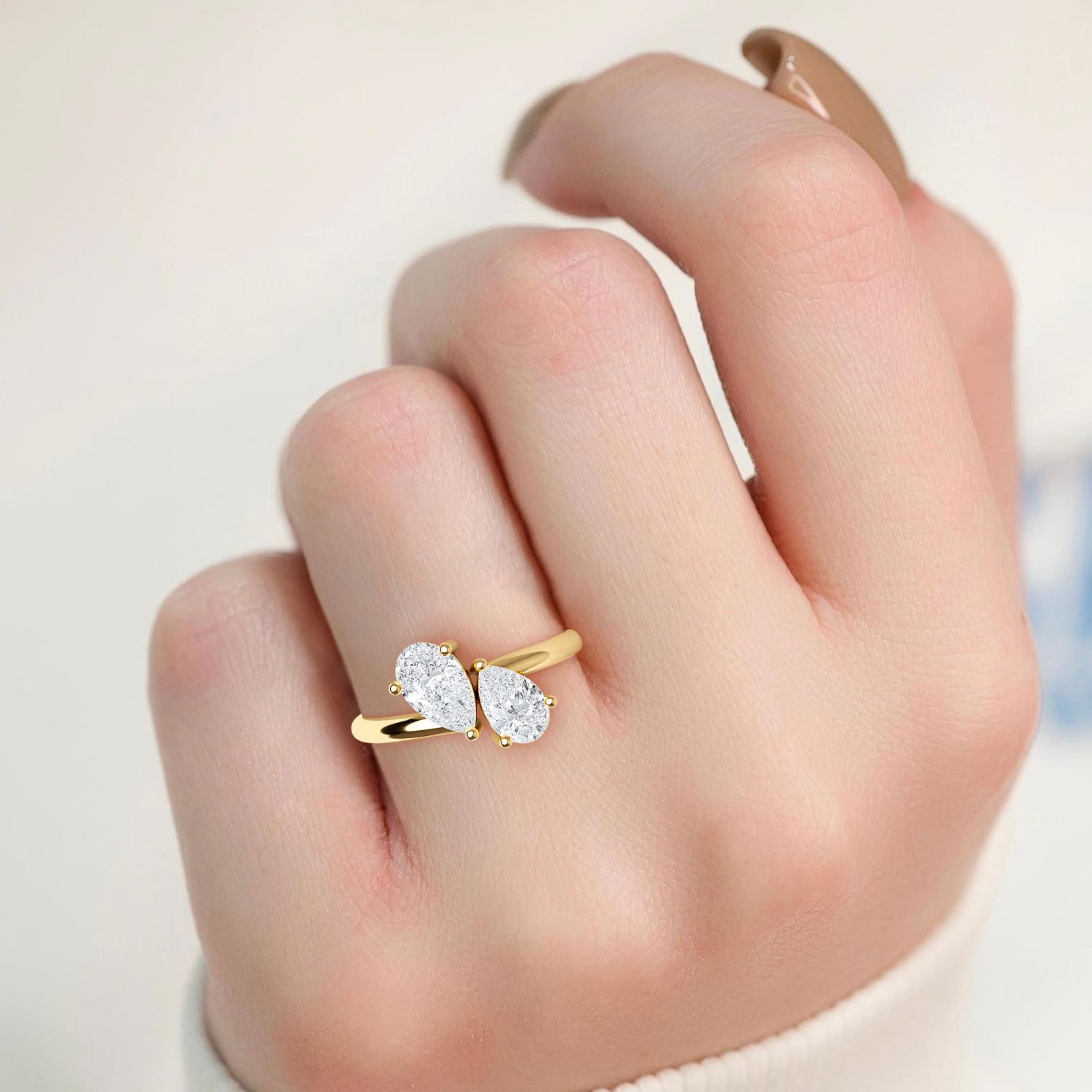 14K Yellow Gold Diamond Ring