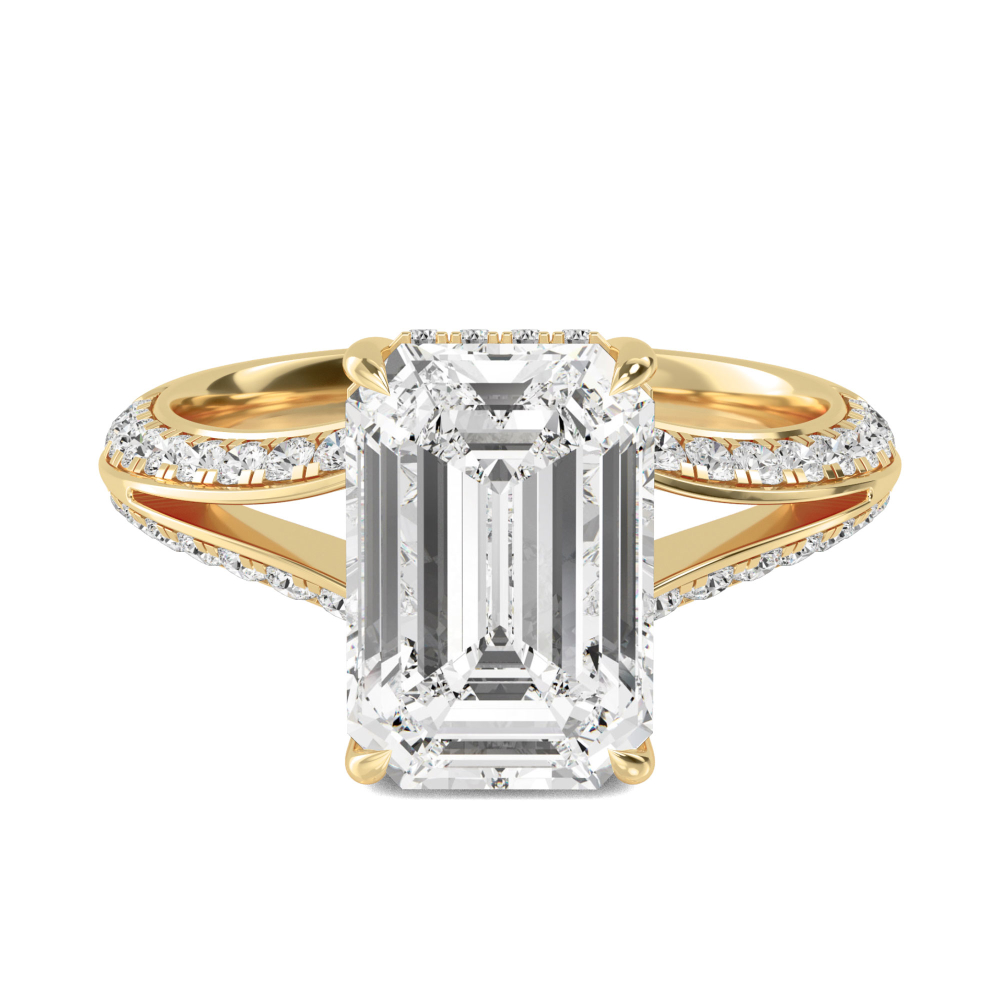 14K Yellow Gold Diamond Engagement Ring