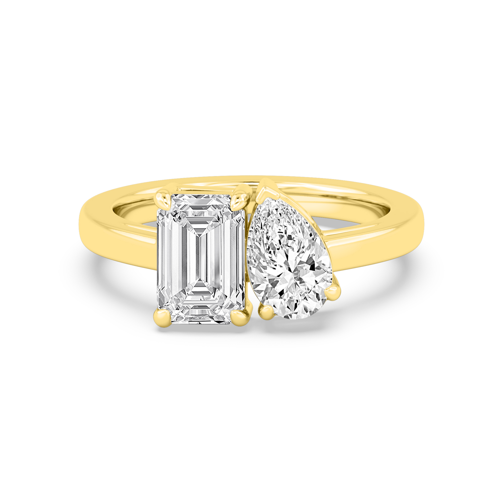 14K Yellow Gold Diamond Engagement Ring