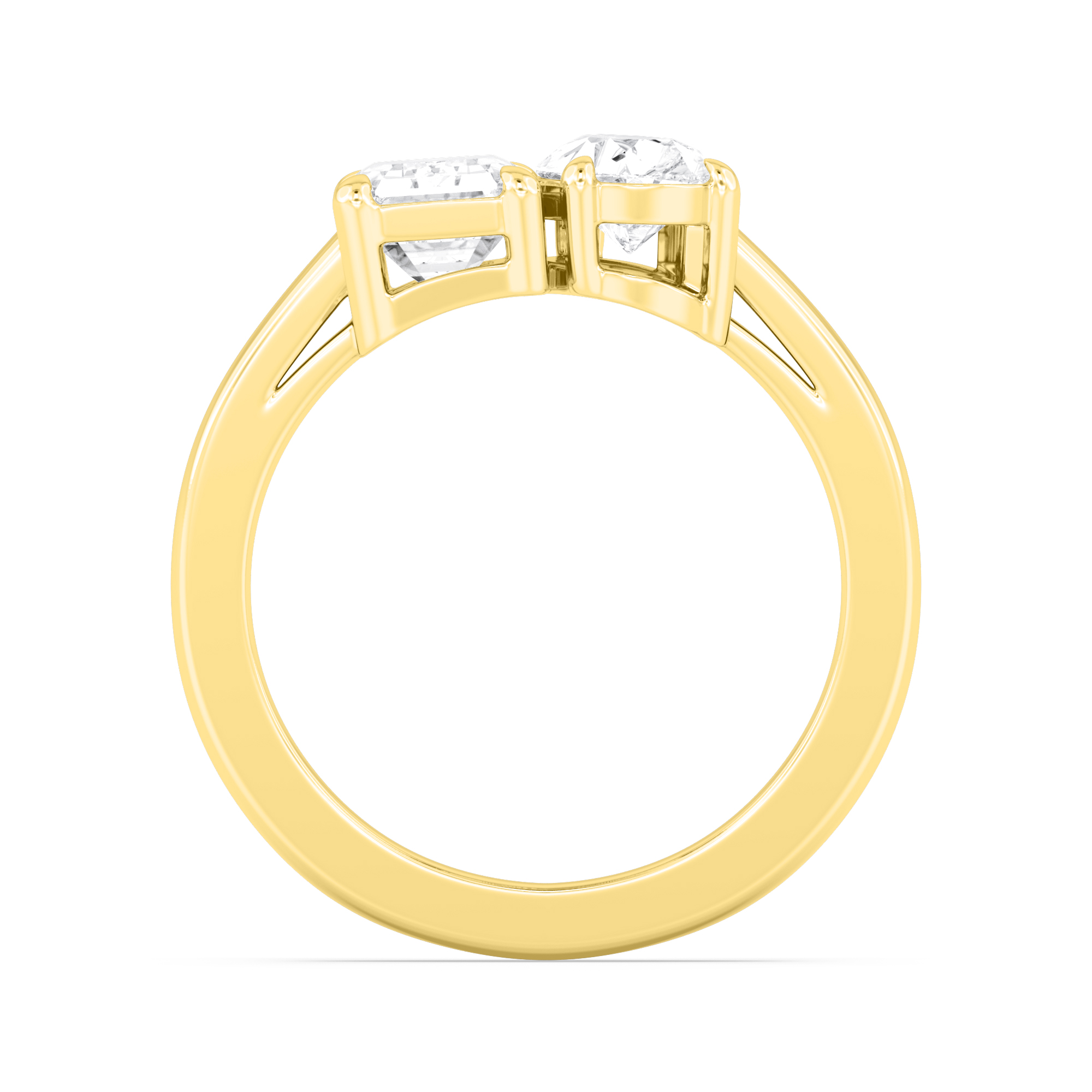 14K Yellow Gold Diamond Engagement Ring