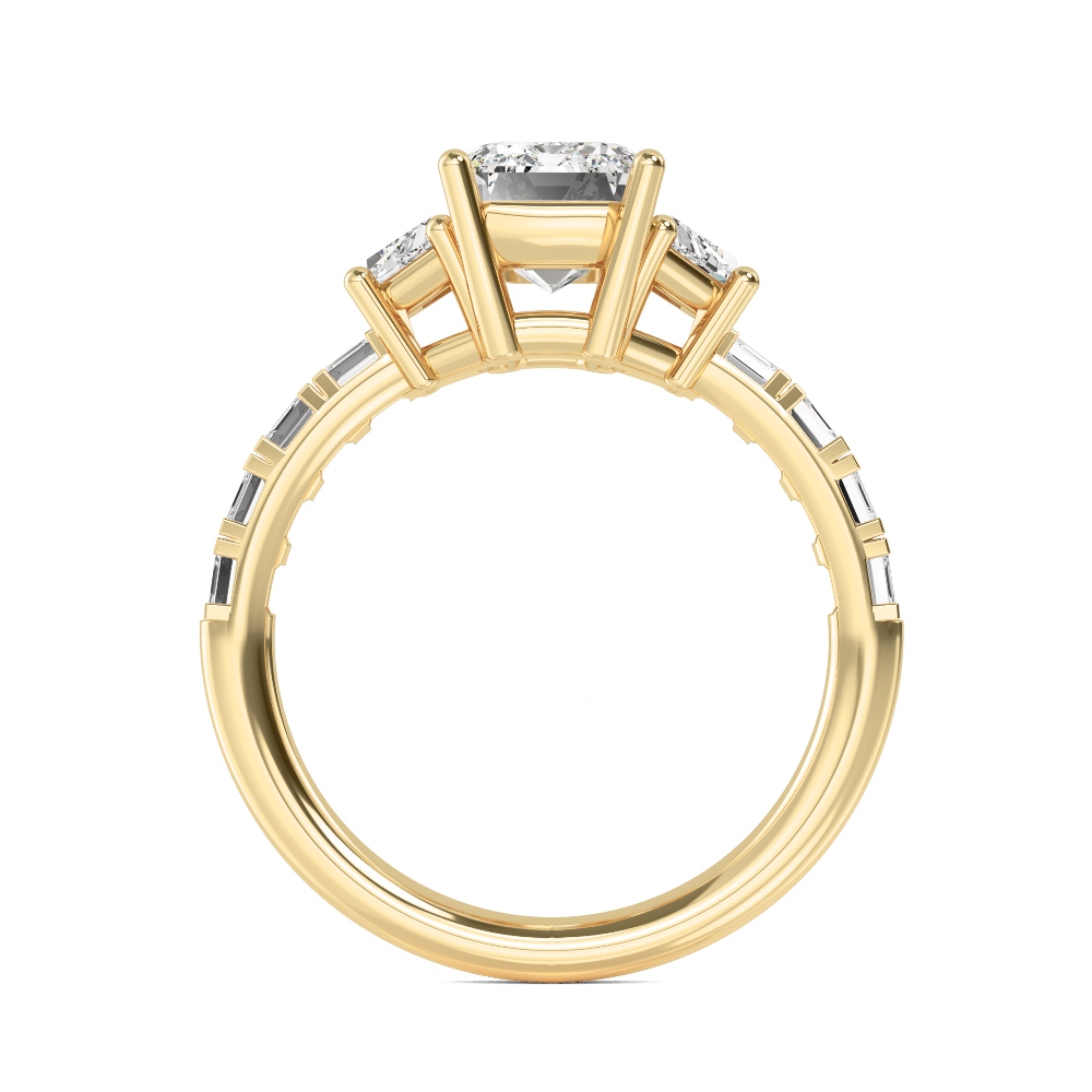 14K Yellow Gold Diamond Engagement Ring