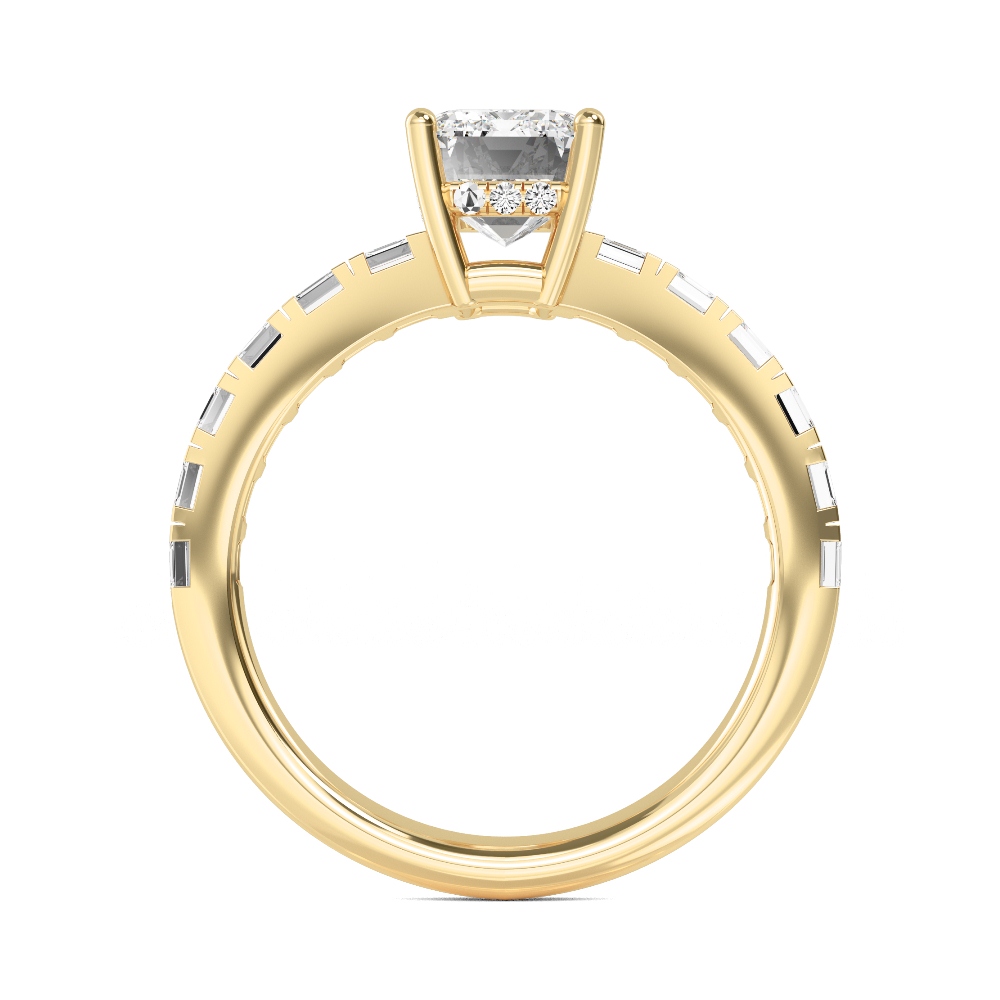 14K Yellow Gold Diamond Engagement Ring