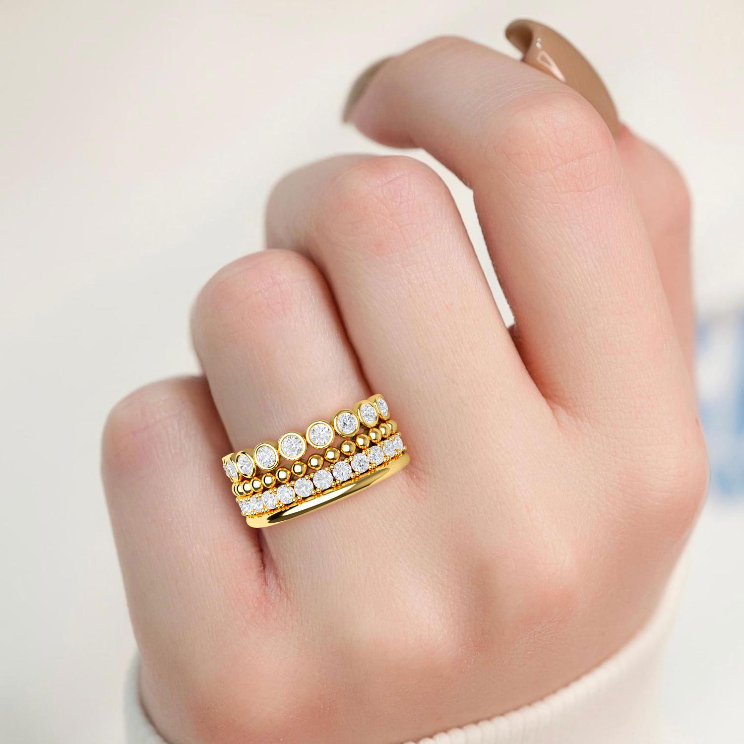 14K Yellow Gold Diamond Ring