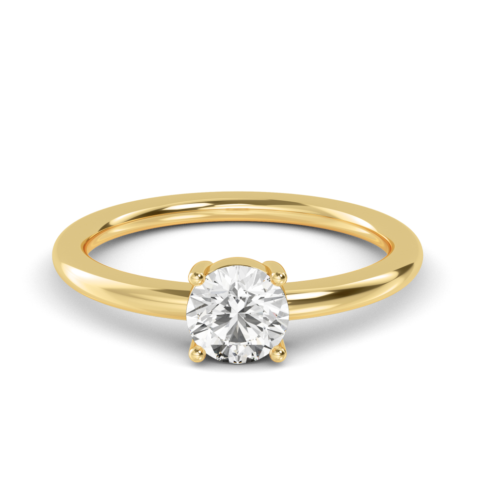 14K Yellow Gold Diamond Engagement Ring