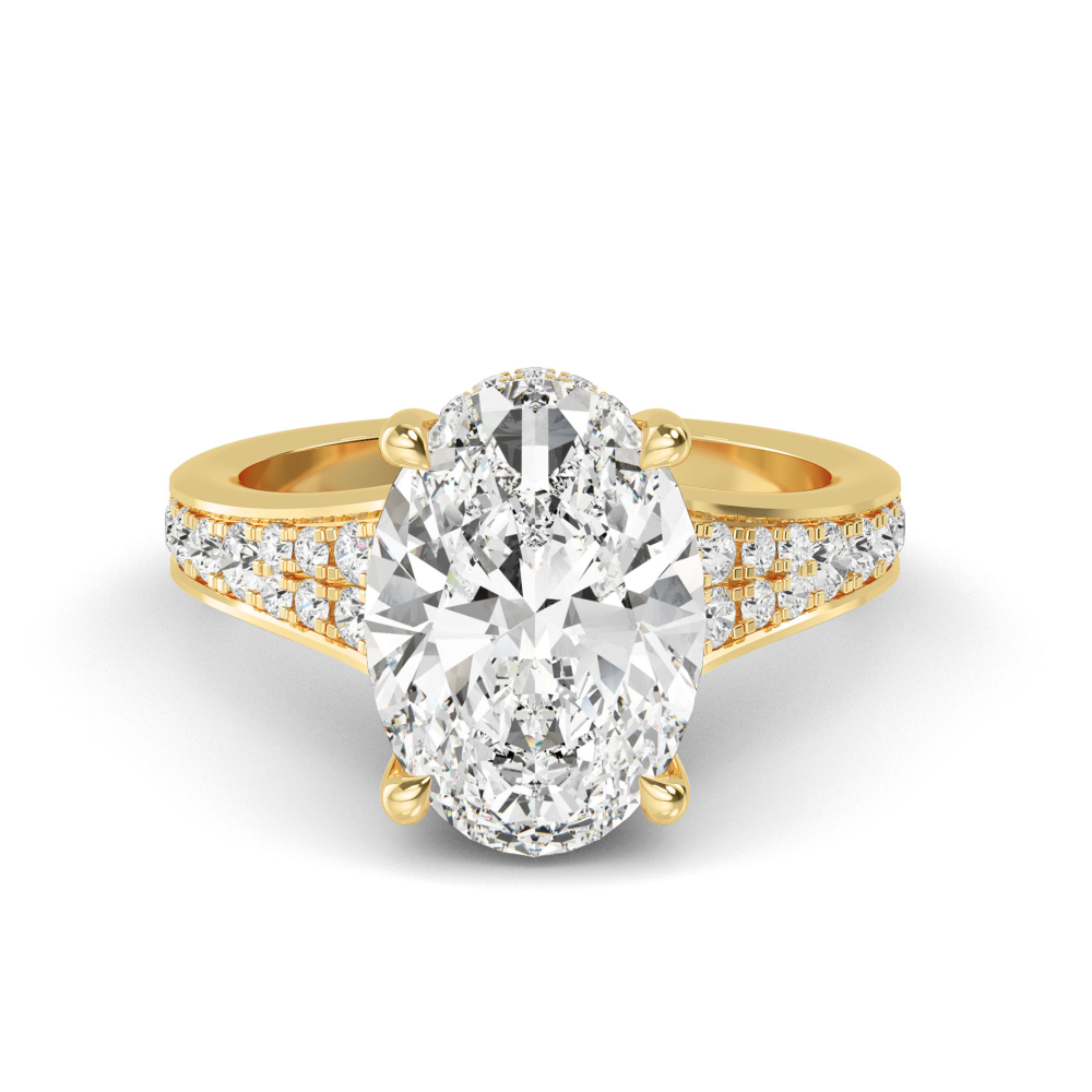 14K Yellow Gold Diamond Engagement Ring