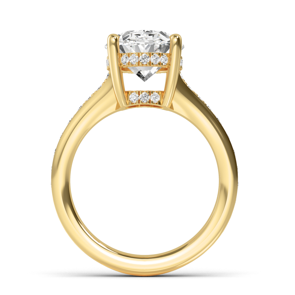 14K Yellow Gold Diamond Engagement Ring