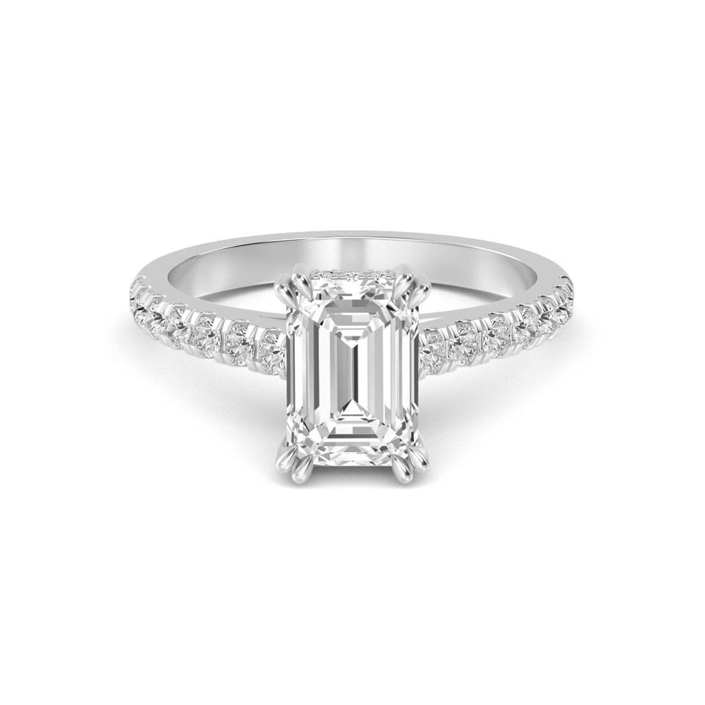 10K White Gold Diamond Engagement Ring