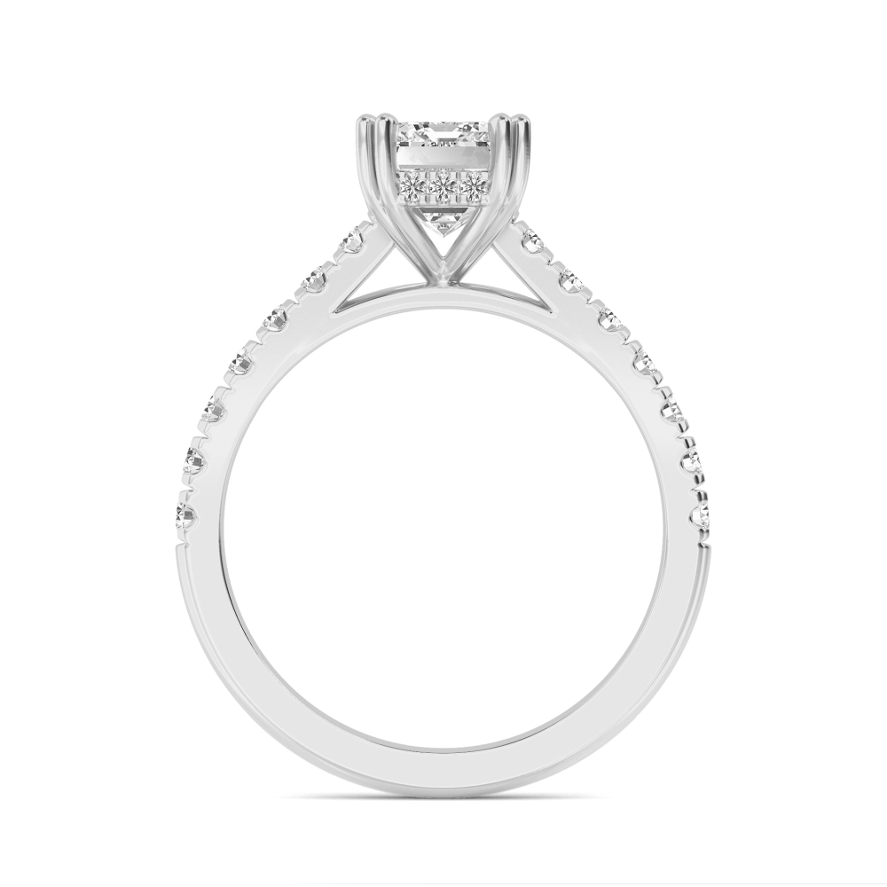 10K White Gold Diamond Engagement Ring
