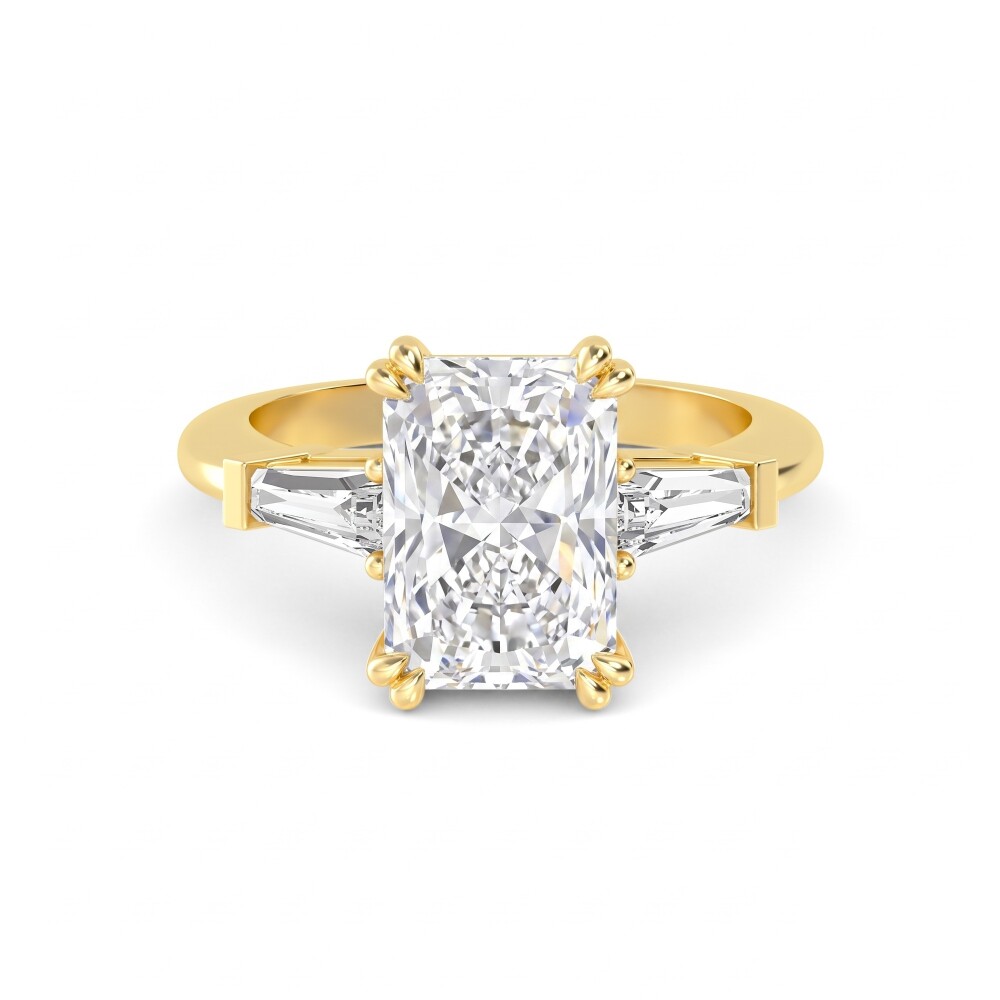 14K Yellow Gold Diamond Engagement Ring
