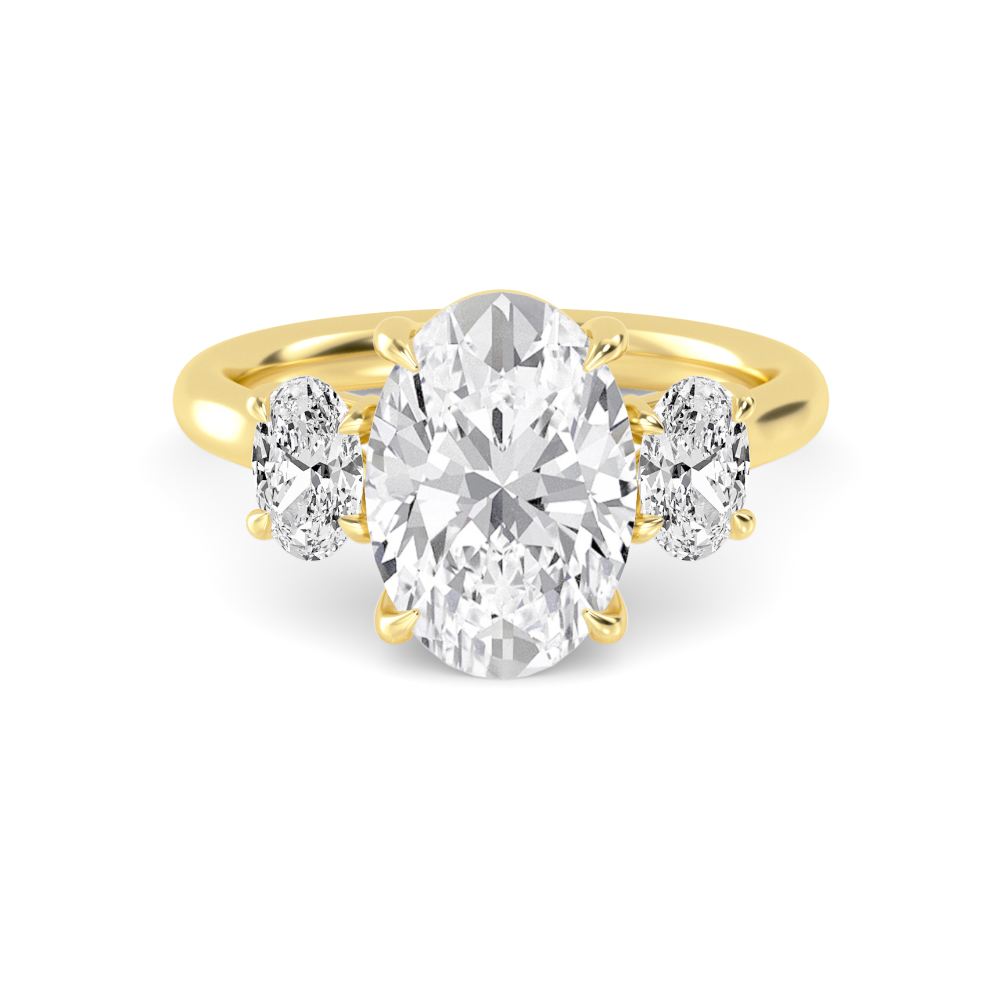14K Yellow Gold Diamond Engagement Ring