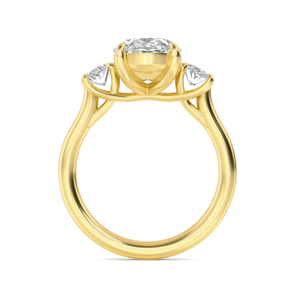 14K Yellow Gold Diamond Engagement Ring