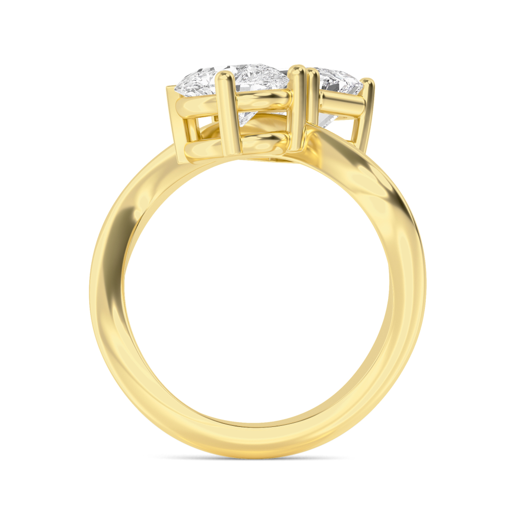 14K Yellow Gold Diamond Engagement Ring