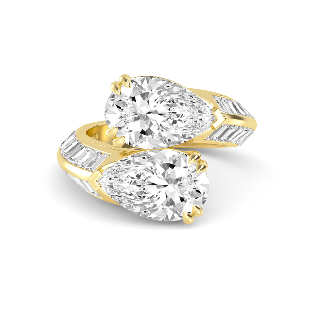 14K Yellow Gold Diamond Engagement Ring