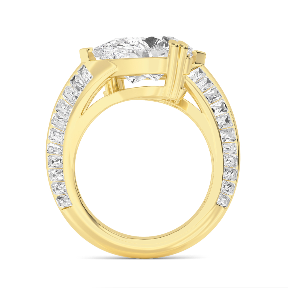 14K Yellow Gold Diamond Engagement Ring