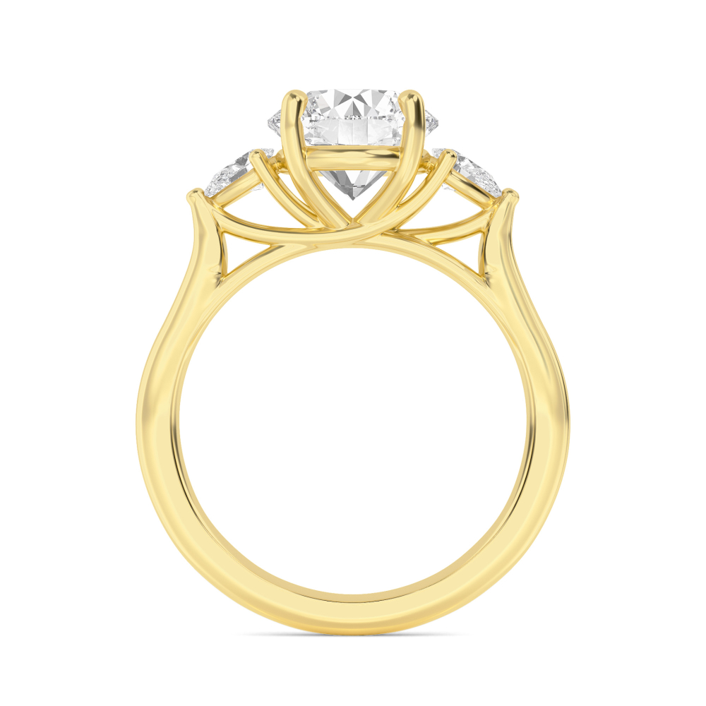 14K Yellow Gold Diamond Engagement Ring