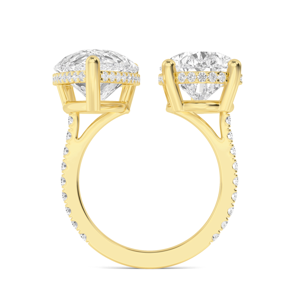 14K Yellow Gold Diamond Engagement Ring